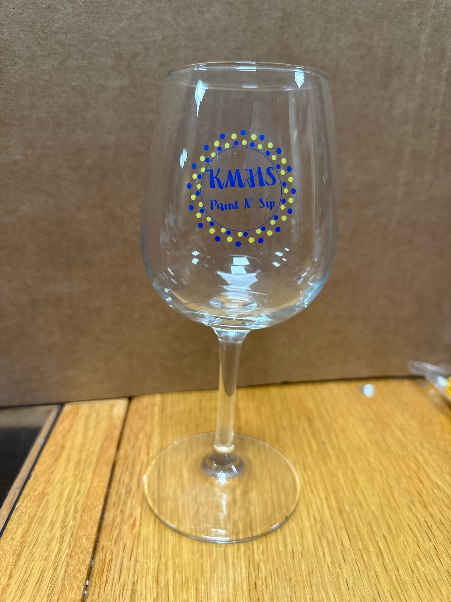 KMHS Stemmed Wine Glass (Paint and sip!)