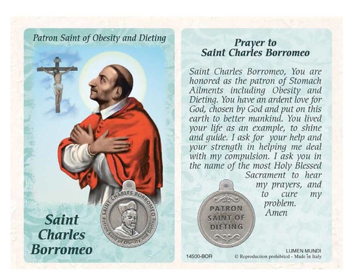 Healing Saints Prayer Card with Medal