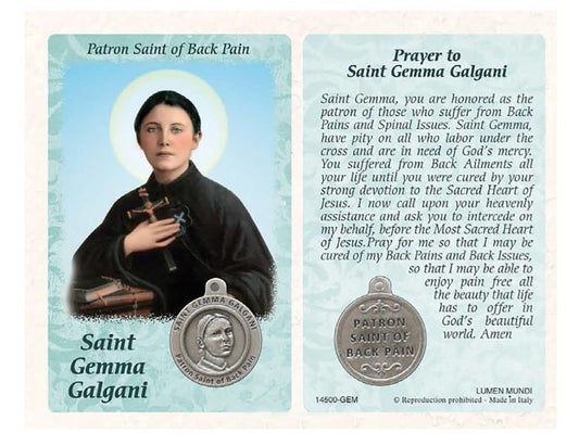 Healing Saints Prayer Card with Medal