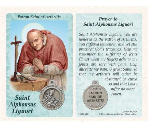 Healing Saints Prayer Card with Medal