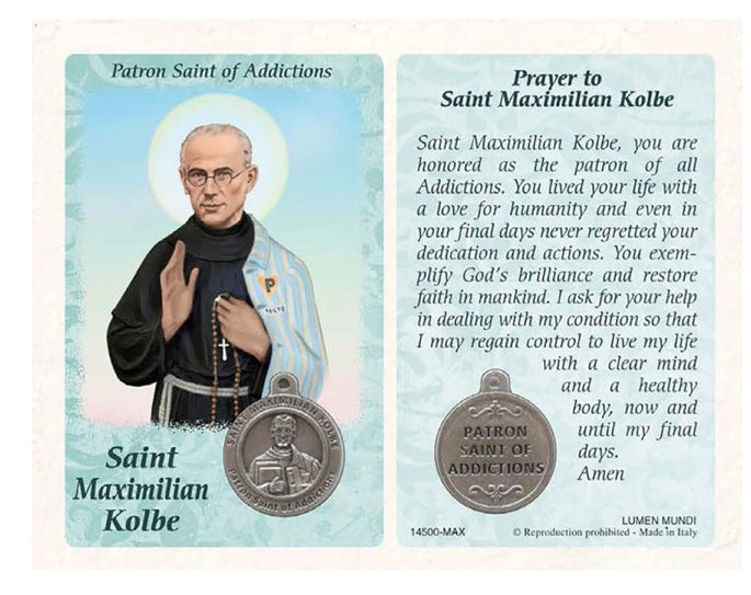 Healing Saints Prayer Card with Medal