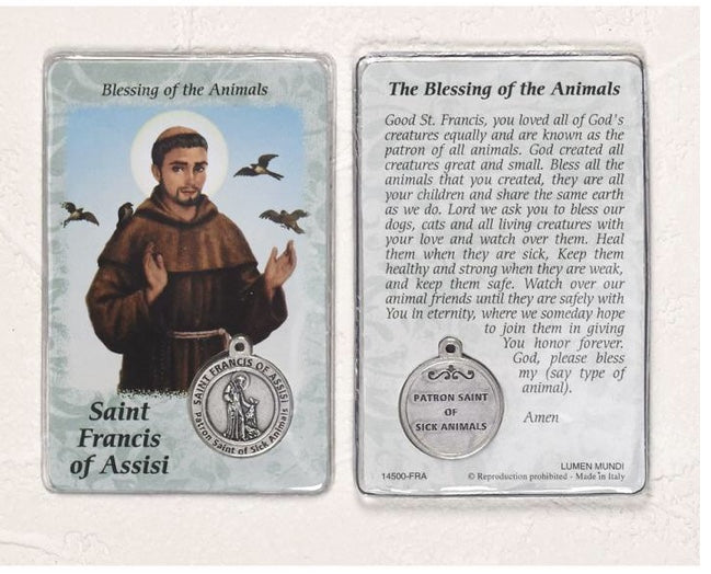 Healing Saints Prayer Card with Medal