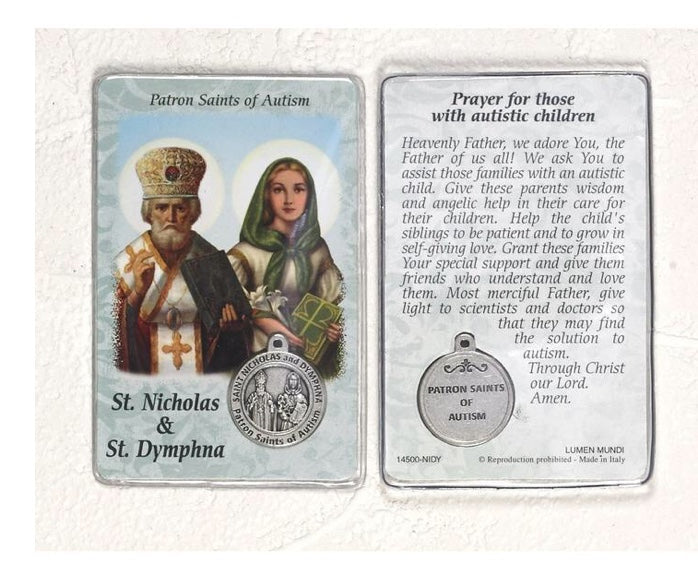 Healing Saints Prayer Card with Medal