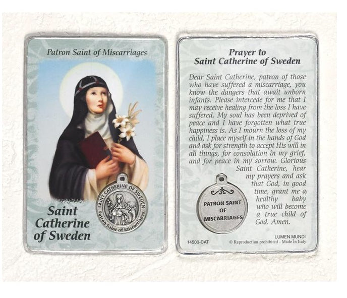 Healing Saints Prayer Card with Medal