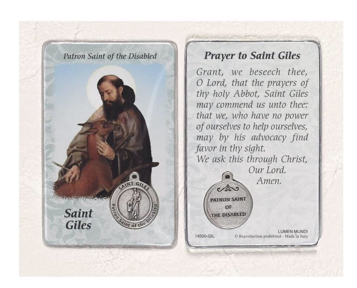 Healing Saints Prayer Card with Medal