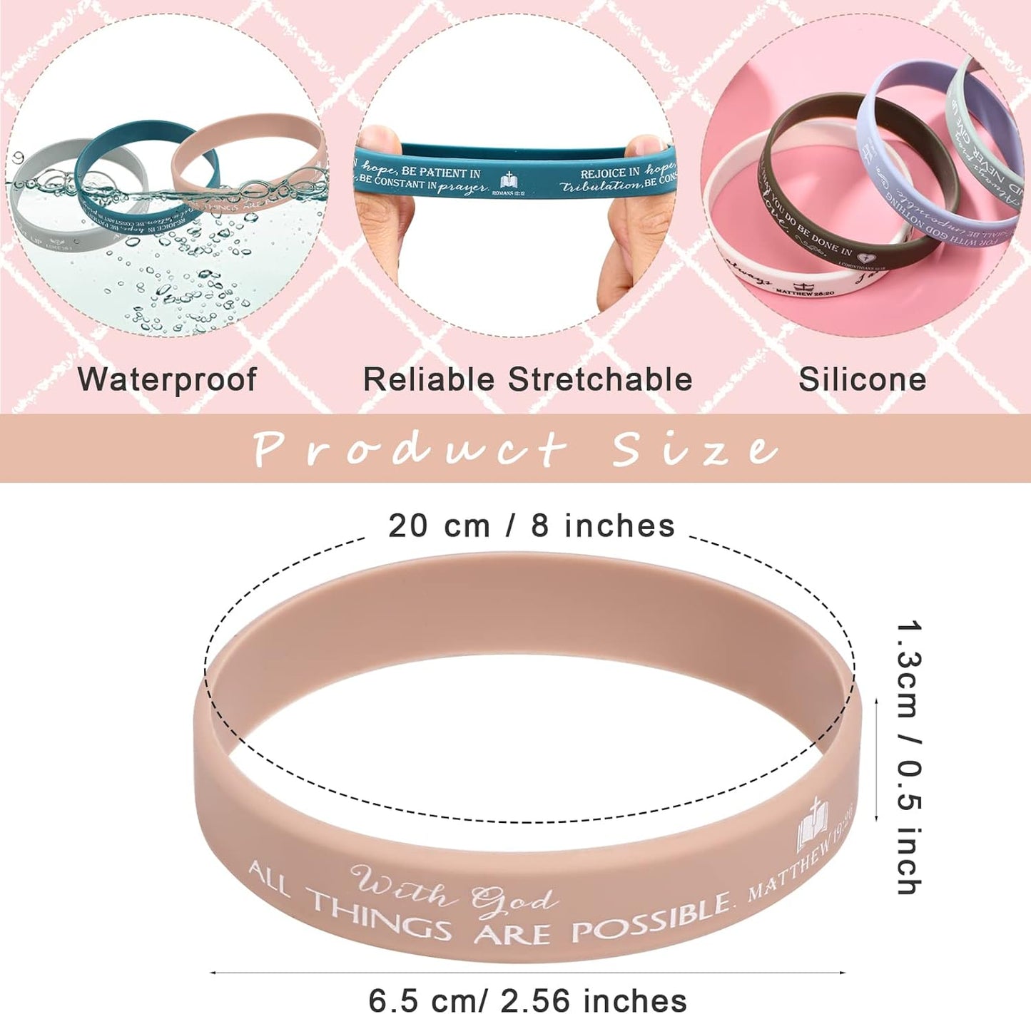 Bible Verse Silicone Wristbands