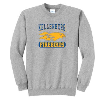 Basic Grey Firebird Crew Sweatshirt