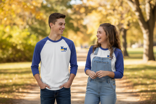KM Baseball-style 3/4 Sleeve Tee