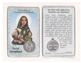 Healing Saints Prayer Card with Medal